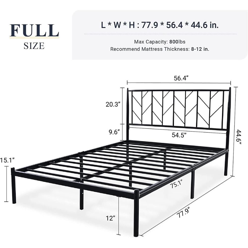 Platform Bed Frame - Full / Black: image 11