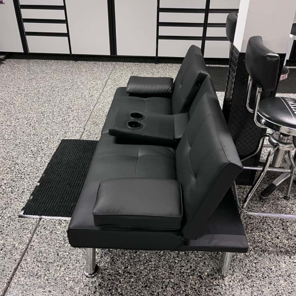 Futon Sofa Bed - Black: image 3