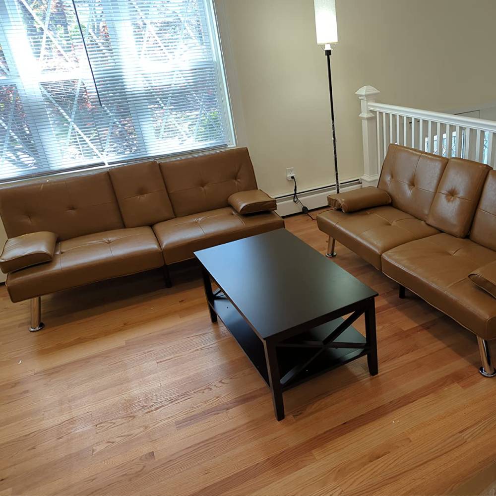 Futon Sofa Bed - Black: image 4