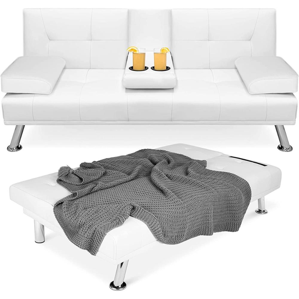 Futon Sofa Bed - Black: image 9