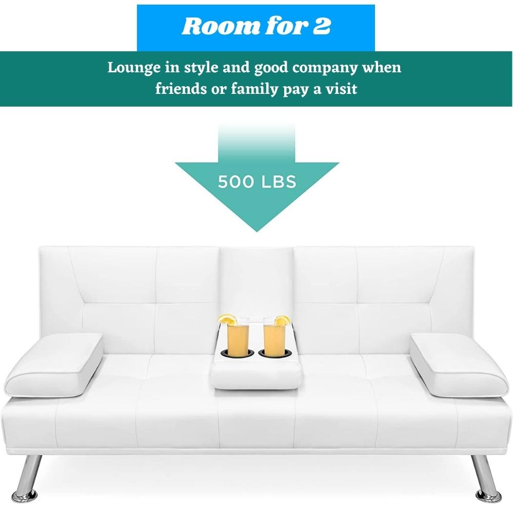 Futon Sofa Bed - Black: image 13