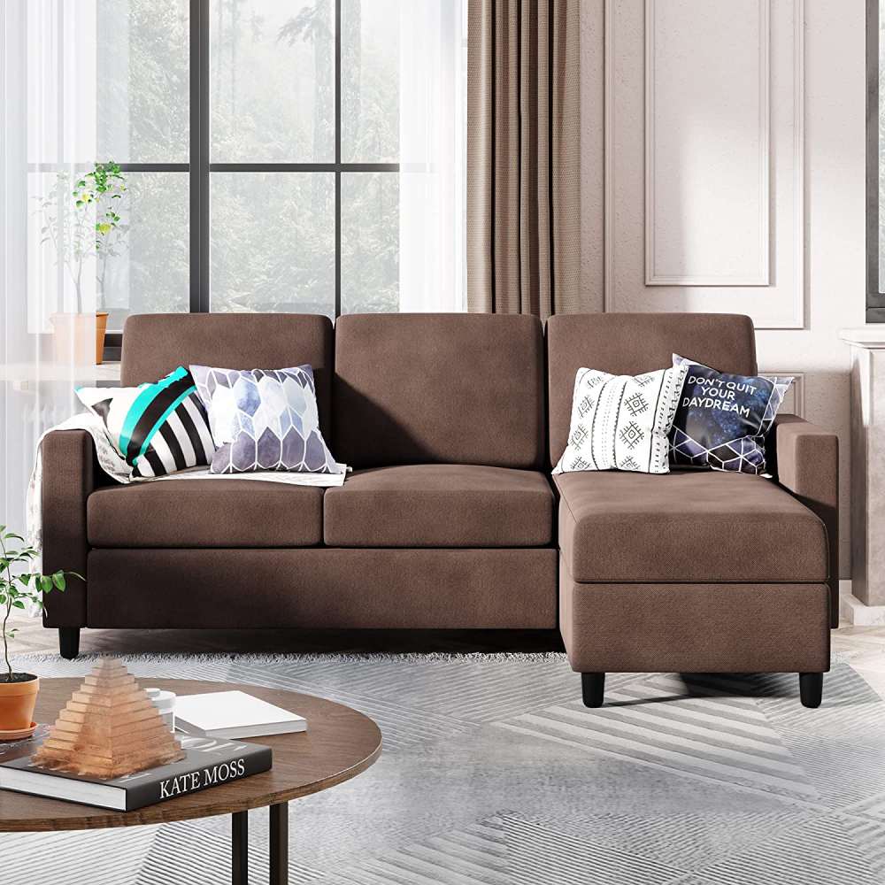 L-Shaped Couch - Dark Gray: image 5