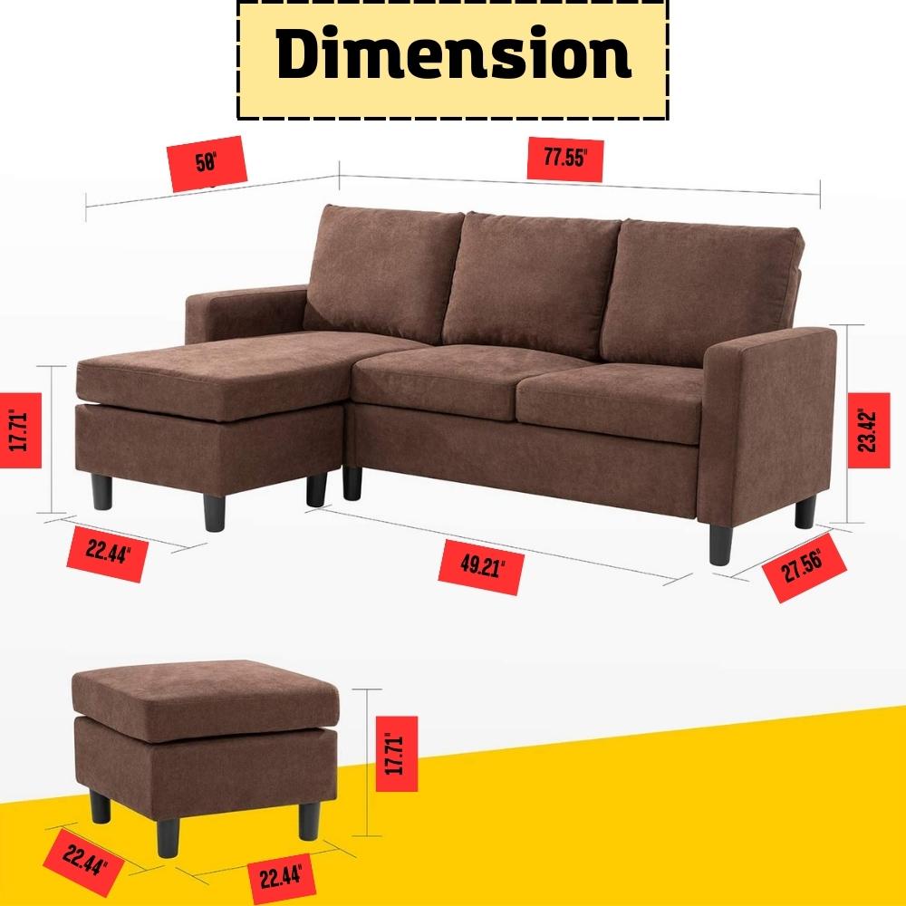 L-Shaped Couch - Dark Gray: image 7