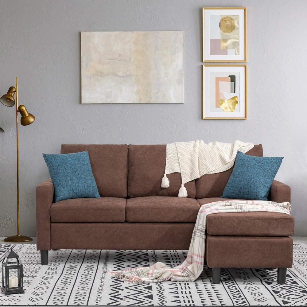 L-Shaped Couch - Dark Gray: image 11