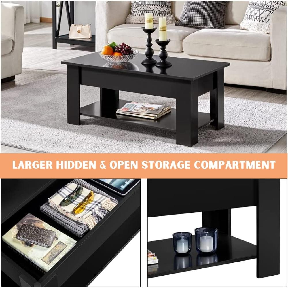 Lift Top Coffee Table - Black: image 11