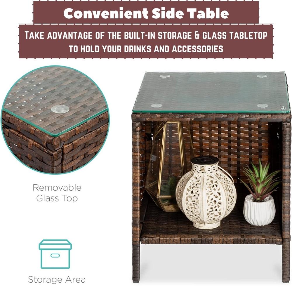 Outdoor Table and Chairs - Gray Black: image 6